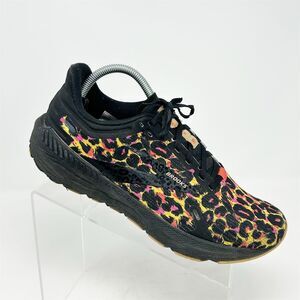 Brooks Launch GTS 9 Women's Running Shoes Black Leopard Print Size 10